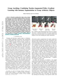 Grasp Anything: Combining Teacher-Augmented Policy Gradient Learning
  with Instance Segmentation to Grasp Arbitrary Objects