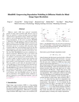 BlindDiff: Empowering Degradation Modelling in Diffusion Models for
  Blind Image Super-Resolution
