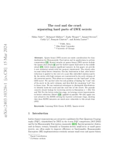 The cool and the cruel: separating hard parts of LWE secrets