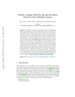SimPB: A Single Model for 2D and 3D Object Detection from Multiple
  Cameras