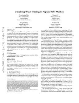 Unveiling Wash Trading in Popular NFT Markets