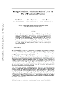 Energy Correction Model in the Feature Space for Out-of-Distribution
  Detection
