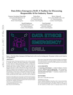 Data Ethics Emergency Drill: A Toolbox for Discussing Responsible AI for
  Industry Teams