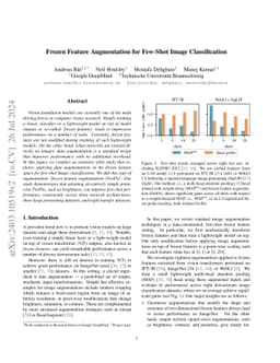 Frozen Feature Augmentation for Few-Shot Image Classification