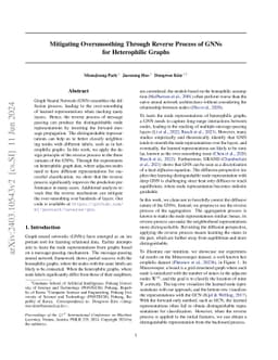 Mitigating Oversmoothing Through Reverse Process of GNNs for
  Heterophilic Graphs