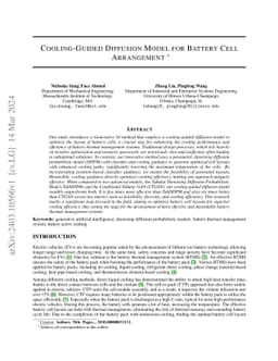 Cooling-Guide Diffusion Model for Battery Cell Arrangement