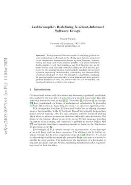 JaxDecompiler: Redefining Gradient-Informed Software Design
