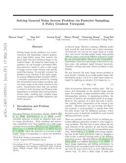 Solving General Noisy Inverse Problem via Posterior Sampling: A Policy
  Gradient Viewpoint