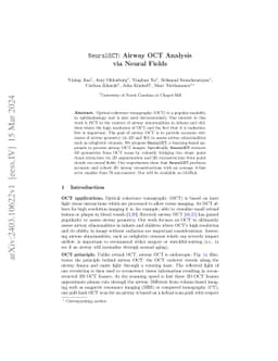 NeuralOCT: Airway OCT Analysis via Neural Fields
