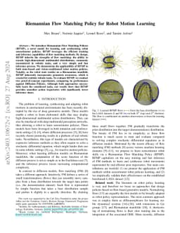 Riemannian Flow Matching Policy for Robot Motion Learning