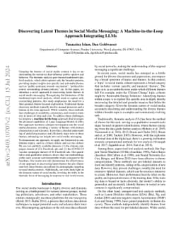 Discovering Latent Themes in Social Media Messaging: A
  Machine-in-the-Loop Approach Integrating LLMs