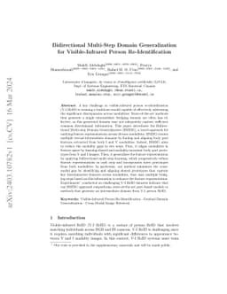 Bidirectional Multi-Step Domain Generalization for Visible-Infrared Person Re-Identification