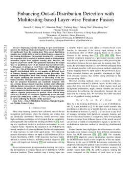 Enhancing Out-of-Distribution Detection with Multitesting-based
  Layer-wise Feature Fusion
