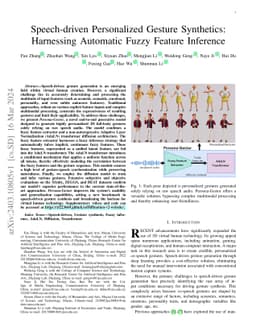 Speech-driven Personalized Gesture Synthetics: Harnessing Automatic
  Fuzzy Feature Inference