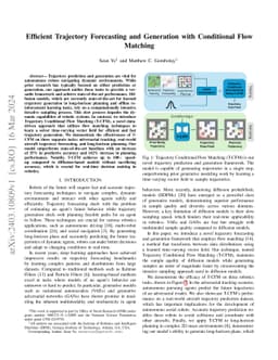 Efficient Trajectory Forecasting and Generation with Conditional Flow
  Matching