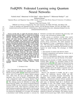 FedQNN: Federated Learning using Quantum Neural Networks