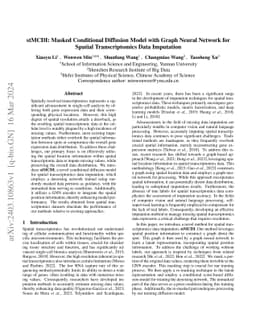 stMCDI: Masked Conditional Diffusion Model with Graph Neural Network for
  Spatial Transcriptomics Data Imputation