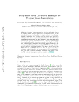 Fuzzy Rank-based Late Fusion Technique for Cytology image Segmentation