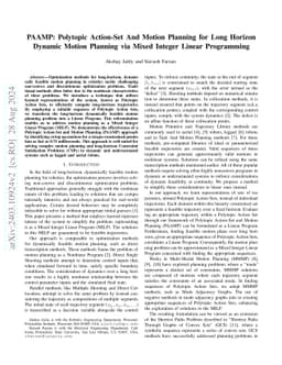 PAAMP: Polytopic Action-Set And Motion Planning For Long Horizon Dynamic
  Motion Planning via Mixed Integer Linear Programming