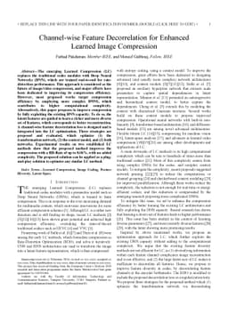 Channel-wise Feature Decorrelation for Enhanced Learned Image
  Compression