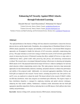 Enhancing IoT Security Against DDoS Attacks through Federated Learning