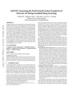 IoTCO2: Assessing the End-To-End Carbon Footprint of
  Internet-of-Things-Enabled Deep Learning