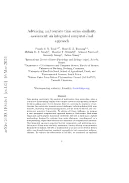 Advancing multivariate time series similarity assessment: an integrated
  computational approach
