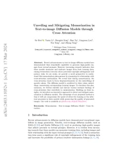 Unveiling and Mitigating Memorization in Text-to-image Diffusion Models
  through Cross Attention