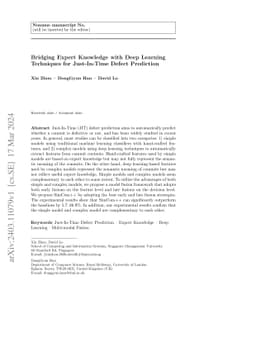 Bridging Expert Knowledge with Deep Learning Techniques for Just-In-Time
  Defect Prediction