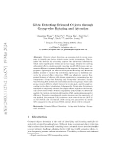 GRA: Detecting Oriented Objects through Group-wise Rotating and
  Attention