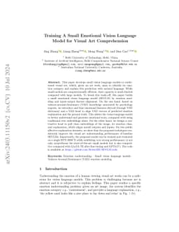 Training A Small Emotional Vision Language Model for Visual Art
  Comprehension