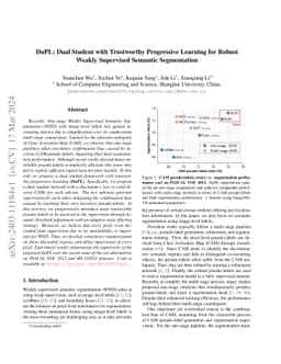 DuPL: Dual Student with Trustworthy Progressive Learning for Robust
  Weakly Supervised Semantic Segmentation