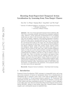 Boosting Semi-Supervised Temporal Action Localization by Learning from
  Non-Target Classes