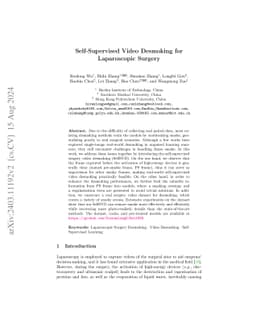 Self-Supervised Video Desmoking for Laparoscopic Surgery