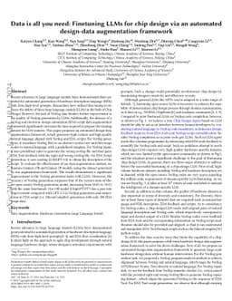 Data is all you need: Finetuning LLMs for Chip Design via an Automated
  design-data augmentation framework