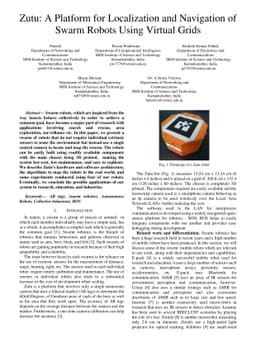 Zutu: A Platform for Localization and Navigation of Swarm Robots Using
  Virtual Grids
