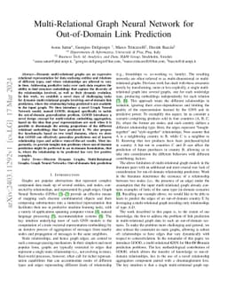 Multi-Relational Graph Neural Network for Out-of-Domain Link Prediction