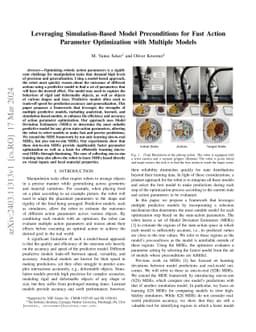 Leveraging Simulation-Based Model Preconditions for Fast Action
  Parameter Optimization with Multiple Models