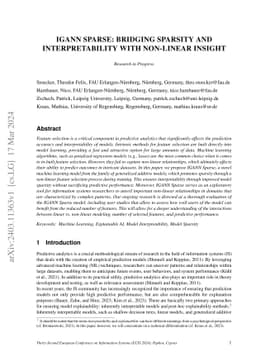 IGANN Sparse: Bridging Sparsity and Interpretability with Non-linear
  Insight