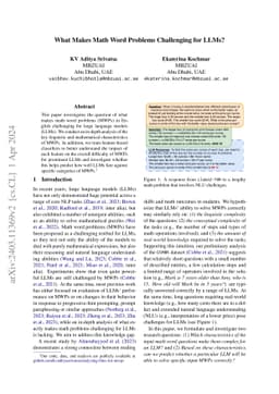 What Makes Math Word Problems Challenging for LLMs?