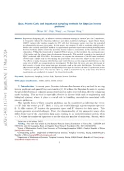 Quasi-Monte Carlo and importance sampling methods for Bayesian inverse
  problems