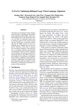 X-LLaVA: Optimizing Bilingual Large Vision-Language Alignment