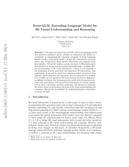 Scene-LLM: Extending Language Model for 3D Visual Understanding and
  Reasoning