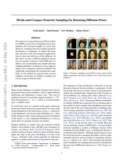 Divide-and-Conquer Posterior Sampling for Denoising Diffusion Priors