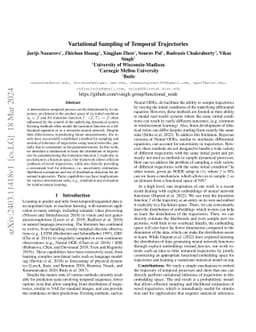 Variational Sampling of Temporal Trajectories