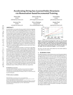 Accelerating String-Key Learned Index Structures via Memoization-based
  Incremental Training