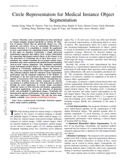 Circle Representation for Medical Instance Object Segmentation