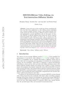 EffiVED:Efficient Video Editing via Text-instruction Diffusion Models