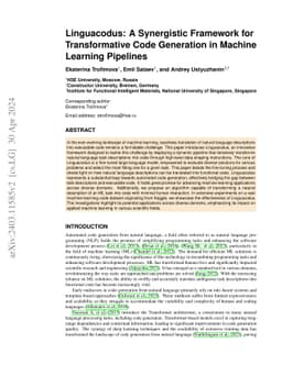 Linguacodus: A Synergistic Framework for Transformative Code Generation
  in Machine Learning Pipelines