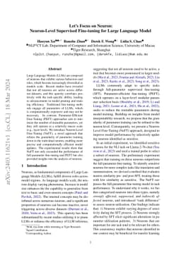 Let's Focus on Neuron: Neuron-Level Supervised Fine-tuning for Large
  Language Model